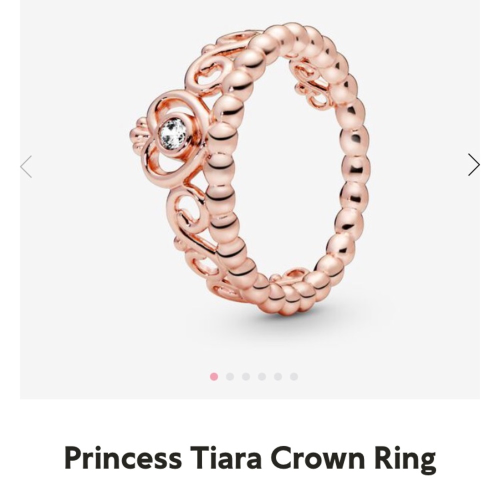 Rose gold princess ring size 6
